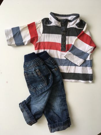Ensemble polo et pantalon 3 mois