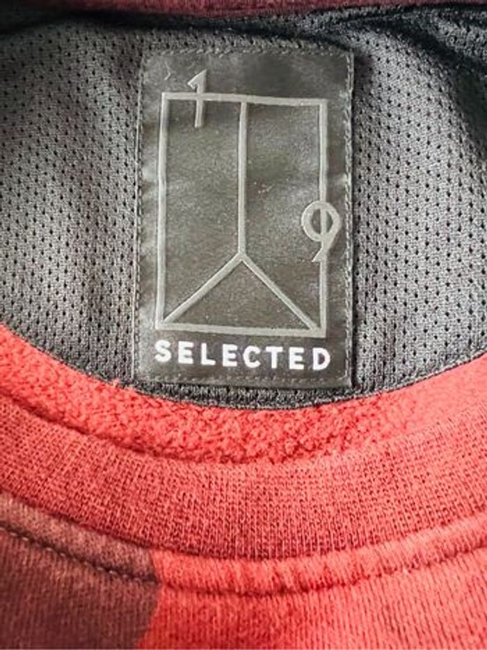 Sweat pull homme bordeaux marron Selected Taille M - photo numéro 4