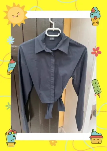 Chemise courte chemiser avec ruban S 36 Gina tricot