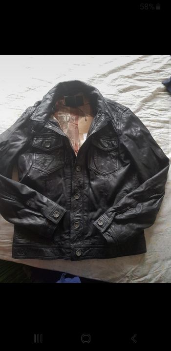 Blouson en cuir véritable