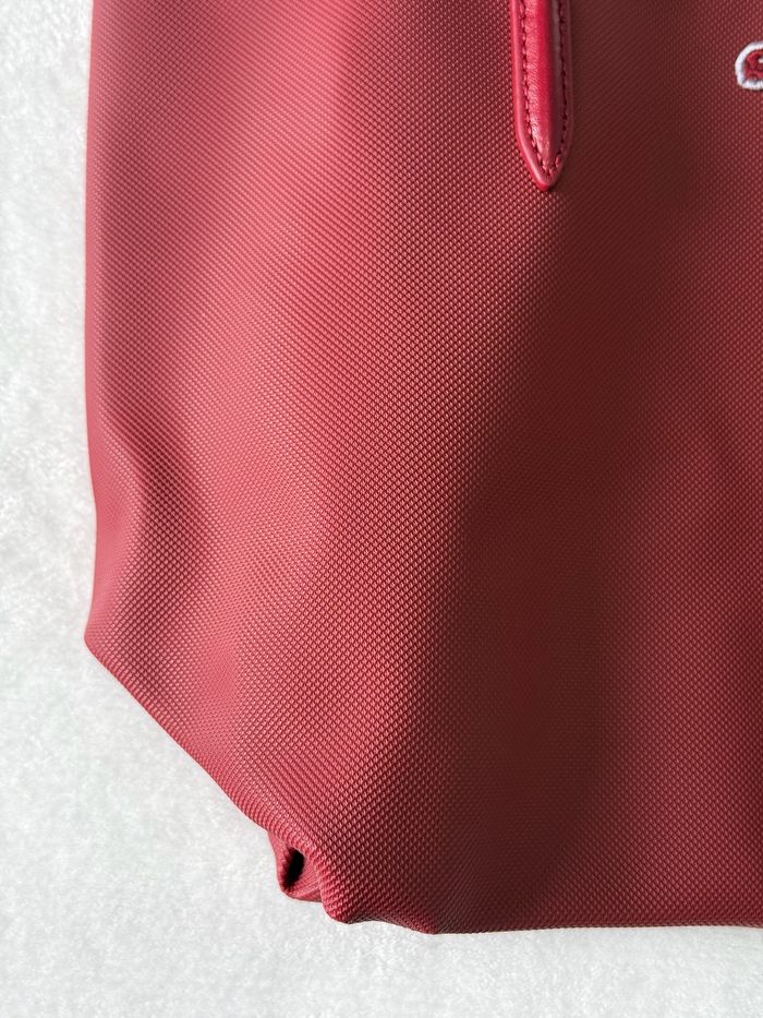Petit Sac a main Lacoste rouge cabas a fermeture - photo numéro 2