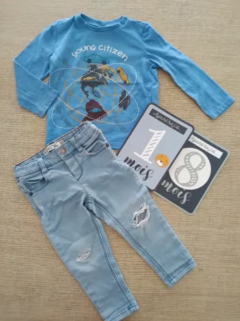 Ensemble 12/18 mois / 80-86 cm *