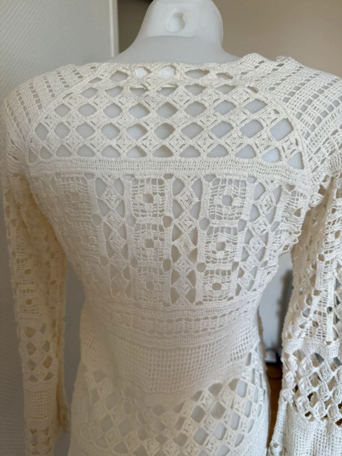 Robe de plage beige neuve en crochet taille M springfield - photo numéro 7