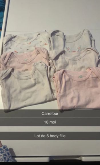 Lot de 6 body fille