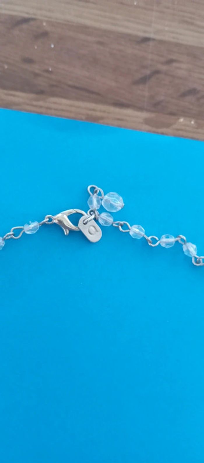 Collier perles rocailles transparentes vintage - photo numéro 7