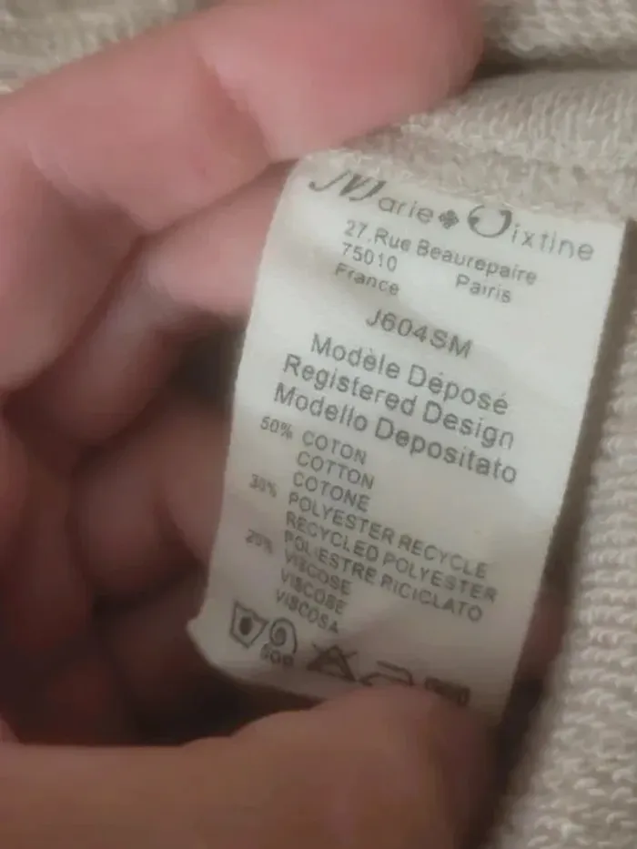 Veste blouson col V zippé doré 34 Marie Sixtine - photo numéro 12