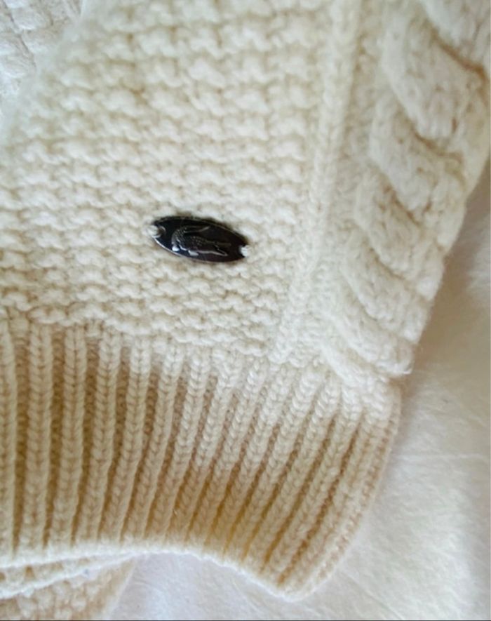 Pull Lacoste Blanc - photo numéro 4