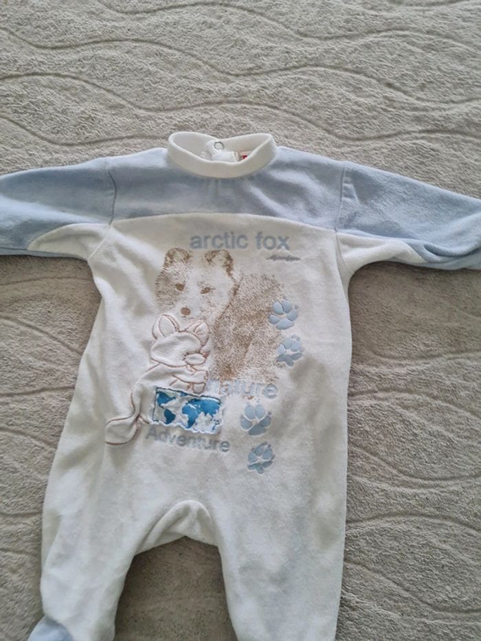 Pyjama loup blanc 0 mois très bon etat - photo numéro 4