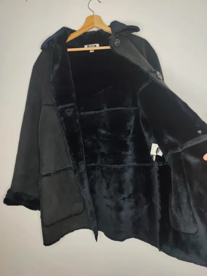 Manteau vintage PierBé effet peau retournée T.42 - photo numéro 2