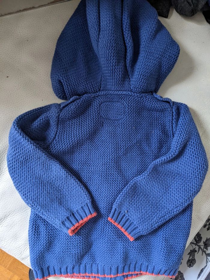 Gilet à capuche Sergent Major 18 mois 80 cm bleu - photo numéro 3