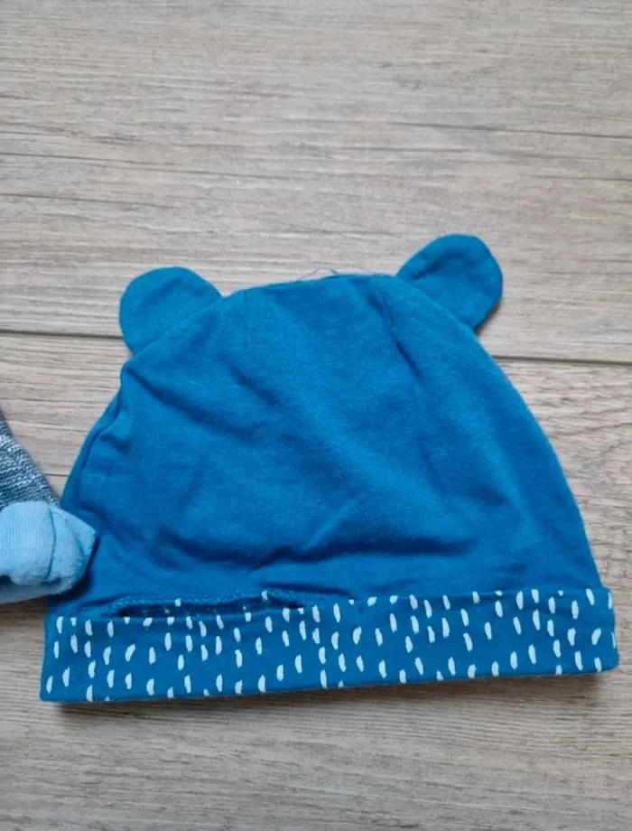 Lot de 2 bonnets coton 3/6 mois - photo numéro 3