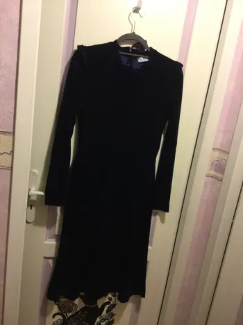 Robe longue bleu nuit