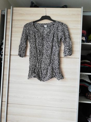 Blouse noir gris
