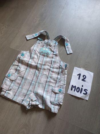 Salopette short 12mois garçon