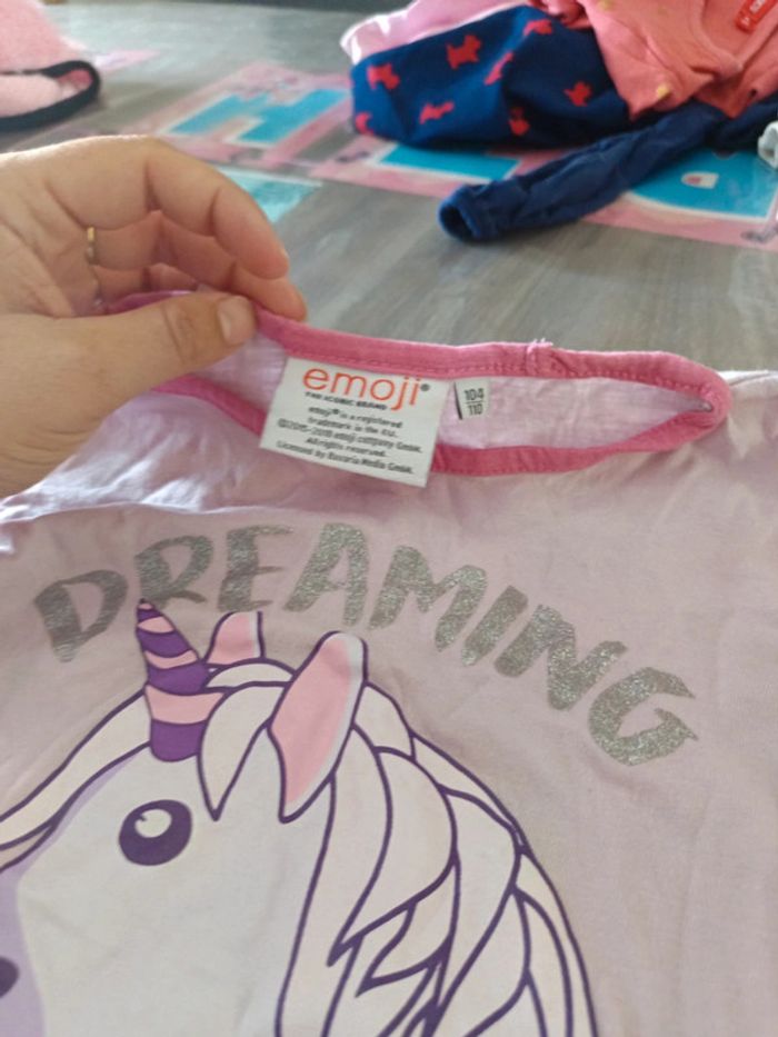 Tee-shirt manche longue 4 ans licorne emoji - photo numéro 2