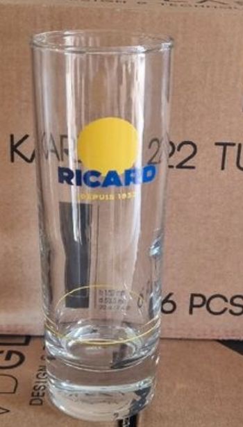 Lot de 6 verres tubes Ricard 