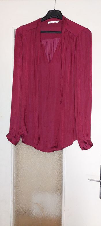 Blouse bordeaux satin