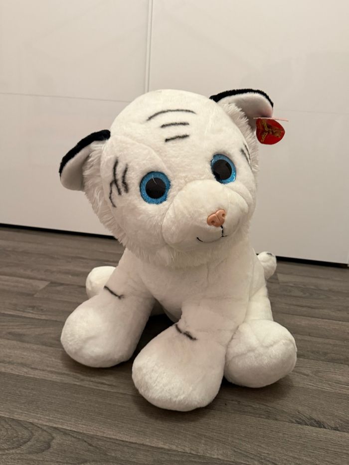 Peluche tigre blanc - photo numéro 3