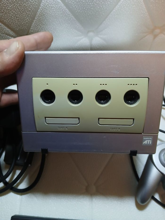 🎮 Nintendo GameCube argent + manette + 3 jeux + carte mémoire + affiche bonus 🎁 Prête à jouer - photo numéro 5