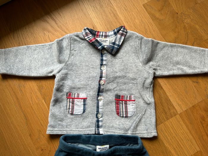 Pyjama 2 pièces neuf en velours TAO bébé garçon - photo numéro 2