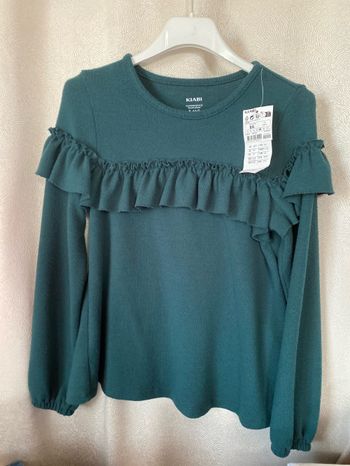 T-shirt Tunique chaud vert foncé mousseux 8 ans Kiabi