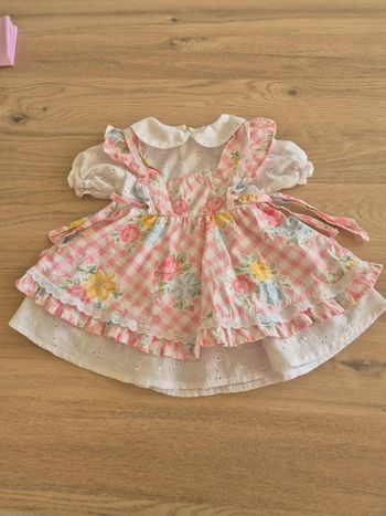 Robe fille vintage à carreaux