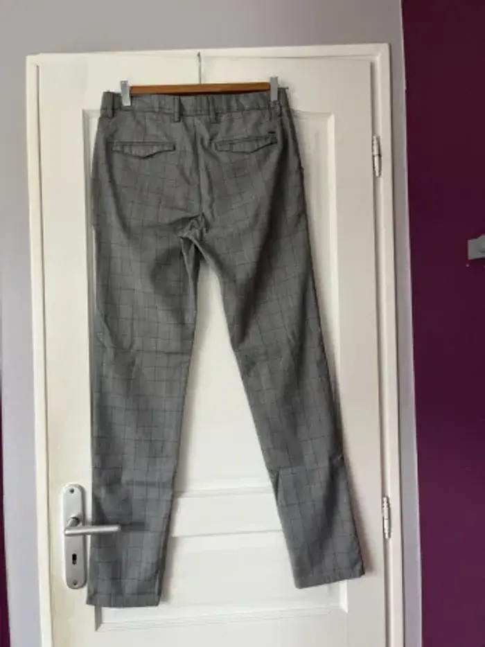 Pantalon homme à carreaux – Jules – Taille 40 – Coupe slim - photo numéro 3