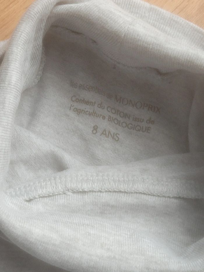 Thsirt sous pull col roulé manches longues 8ans Monoprix - photo numéro 3