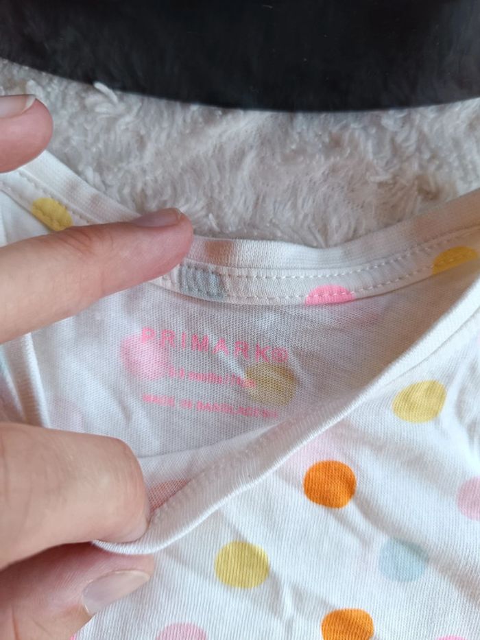 Débardeur tee shirt sans manche Fille 6/9 mois Primark 100% coton - photo numéro 3