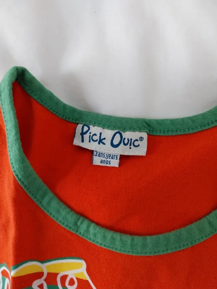 Tee-shirt manche courte garçon 3 ans Pick Ouic - photo numéro 3