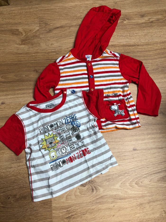 Ensemble tee shirt gilet 18M