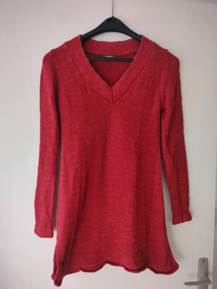 Pull rouge Surkana taille S - photo numéro 2