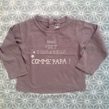 Tee-shirt ML Tape à l'œil gris - 18 mois