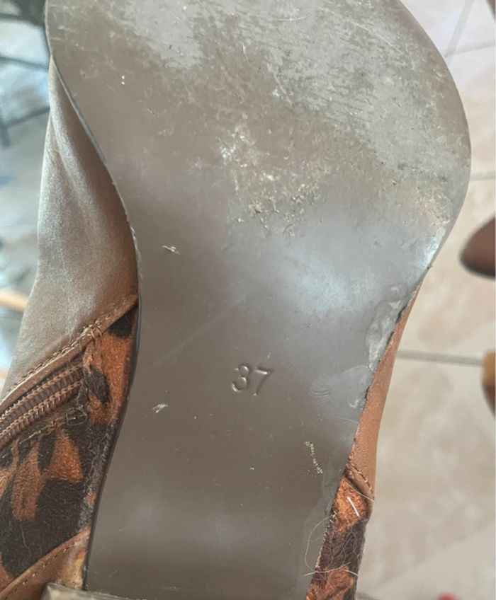 Bottines marron, taille 37 - photo numéro 3