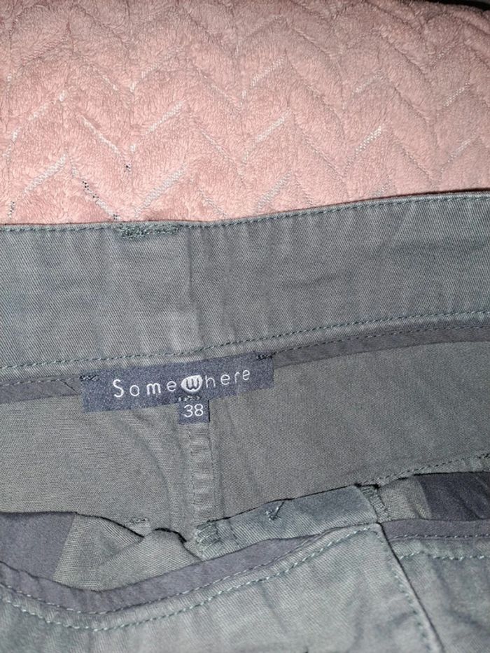 Pantalon homme gris somewhere 38 comme neuf - photo numéro 3
