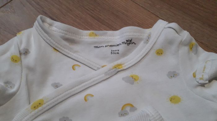 Lot de 2 bodies manches courtes - 1 mois - photo numéro 3