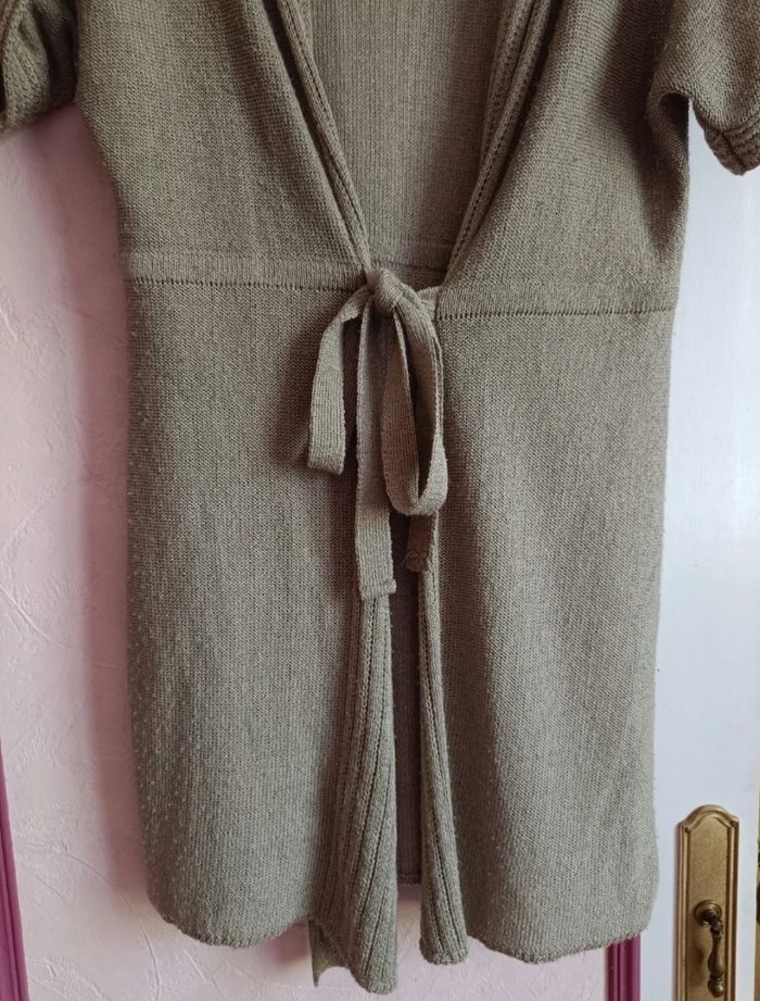 Gilet beige long sans manches T.3 (42) - photo numéro 5