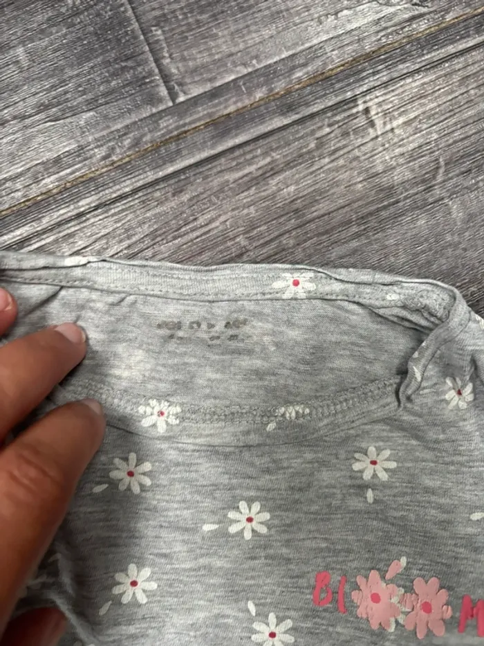 Pyjama fille 3 ans gris fleur - photo numéro 4