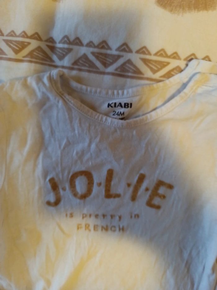 Lot de deux t-shirt taille 24 mois - photo numéro 4