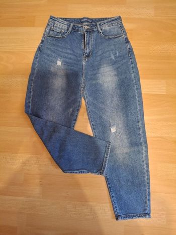Jean mom taille 42 bleu denim