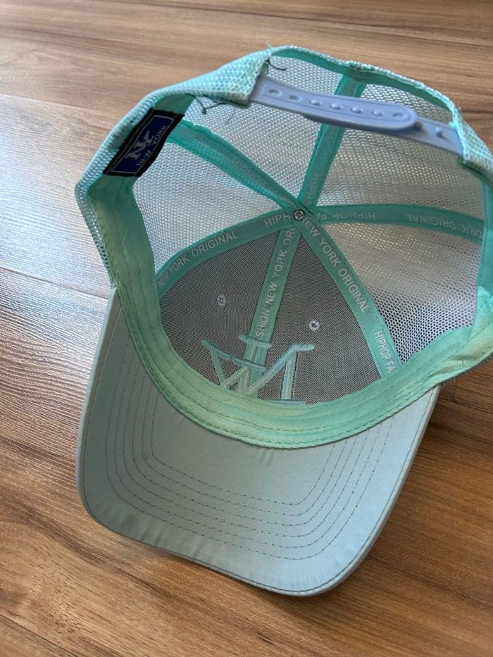 Casquette Trucker bleu ciel Homme New York Réglable - photo numéro 5
