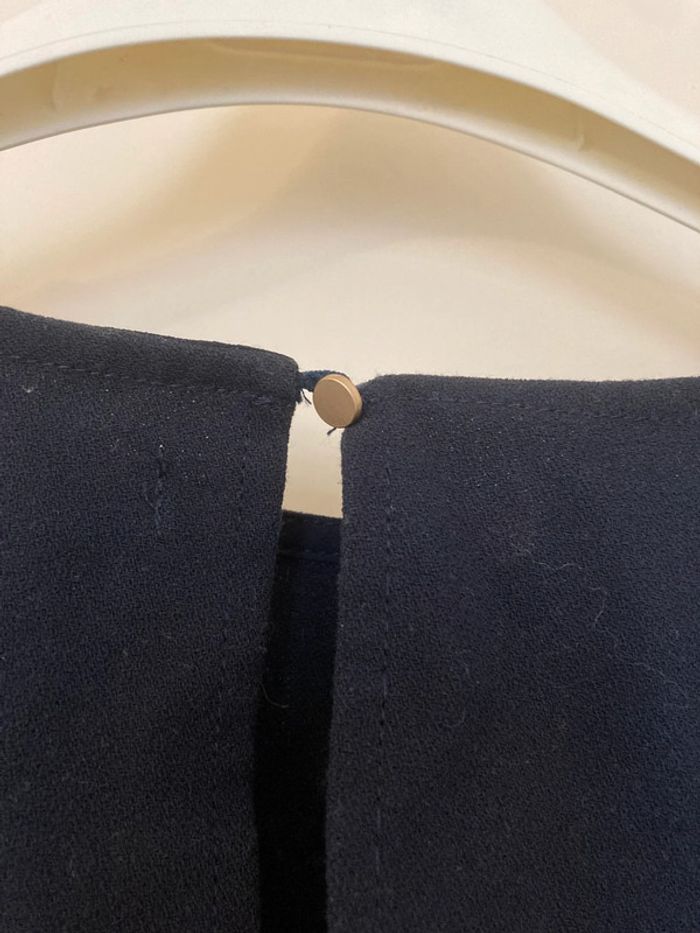 Blouse bleu marine Garance Paris – Galons noirs brodés – Taille 2 (M) - photo numéro 5