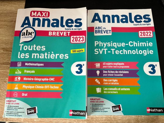 Lot annales du brevet