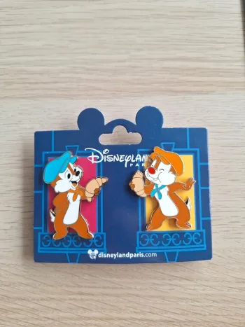 Pins Disneyland Paris – Tic et Tac avec croissant (set de 2)