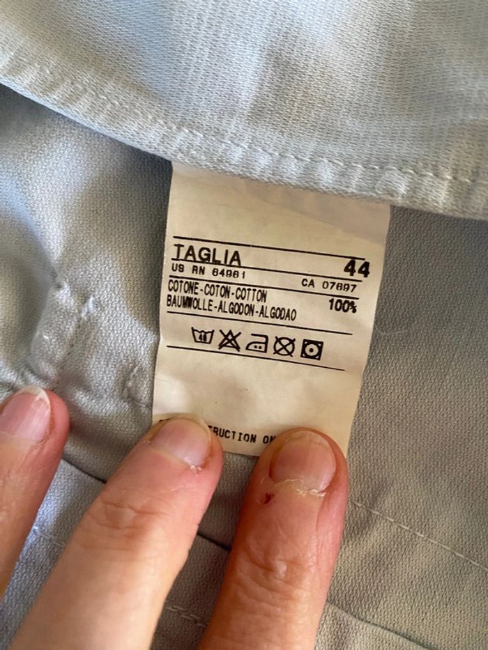 Veste chemise United Color of Benetton bleu clair taille 44 - photo numéro 10