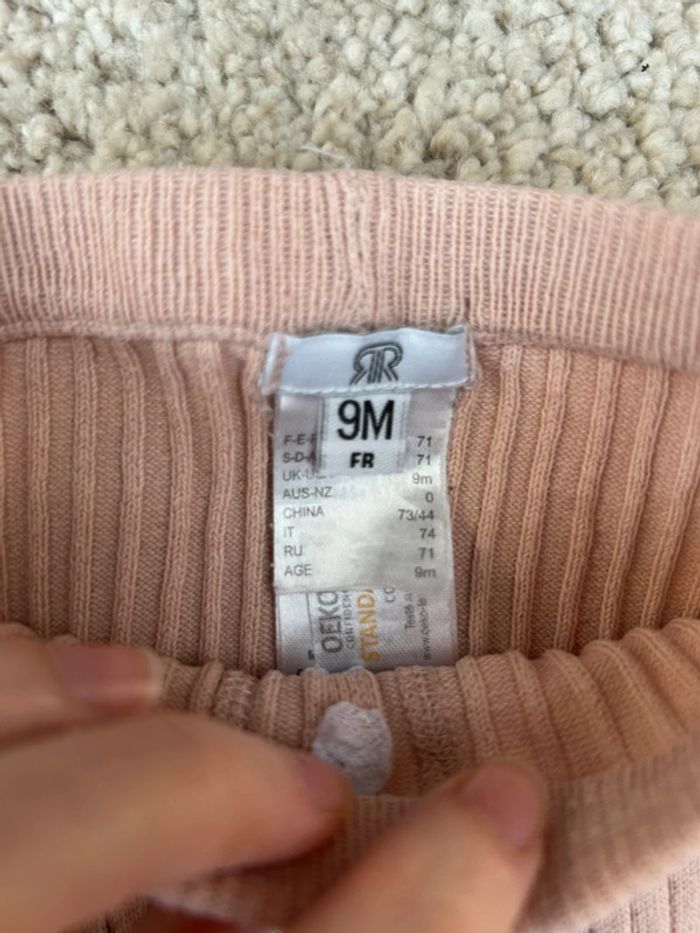 Pantalon type legging / collants sans pieds rose clair fille - 9 mois - la redoute - photo numéro 2