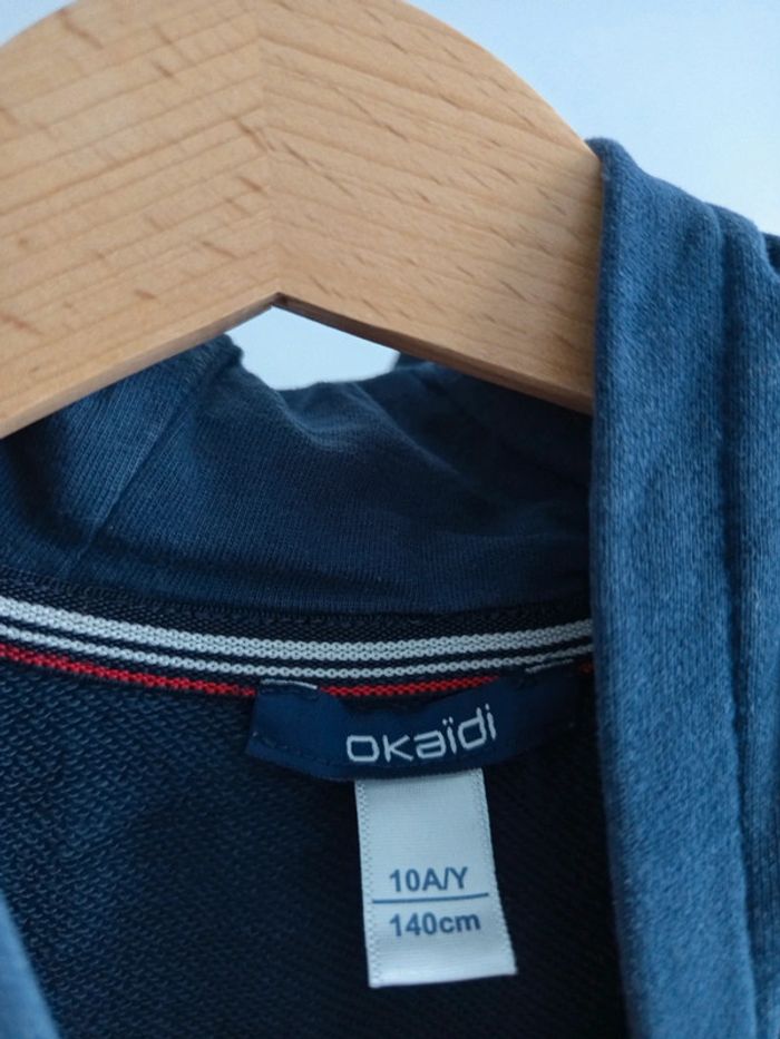 Sweat à capuche bleu marine Okaïdi 10 ans - photo numéro 3