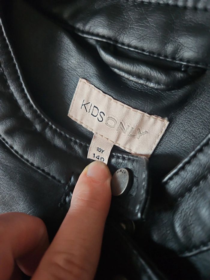 Veste faux cuir noir 10 ans Only - photo numéro 2