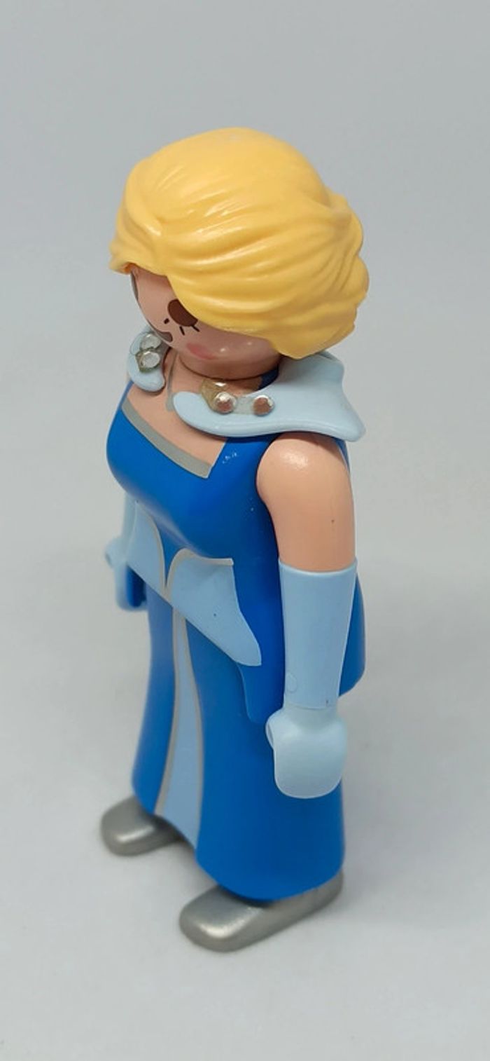 Femme princesse robe bleu et cheveux blonds avec strass playmobil - photo numéro 4