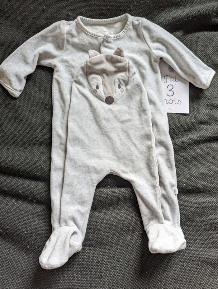 Pyjama velours - Sergent major - 3 mois